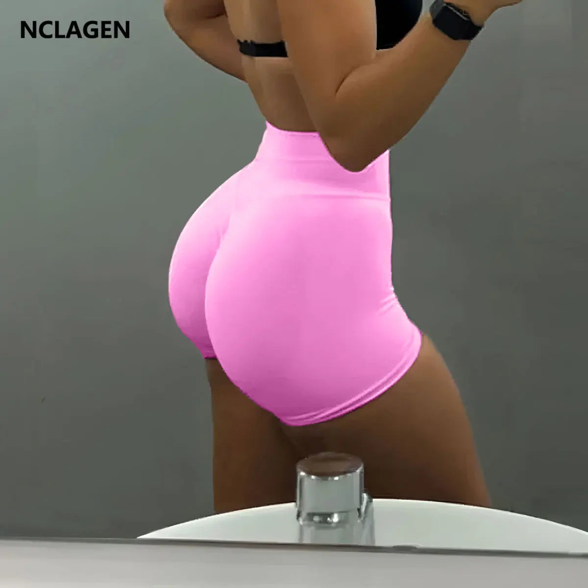 Seamless Shorts 4.5" Gym Shorts Woman Scrunch Butt Fitness Sports Short Workout Seamless Leggings Running Yoga bottoms