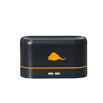 3D Simulation Flame Aroma Diffuser Humidifier Quiet Large Mist Essential Oil Diffuser Desktop Humidifier for Home Office Bedroom